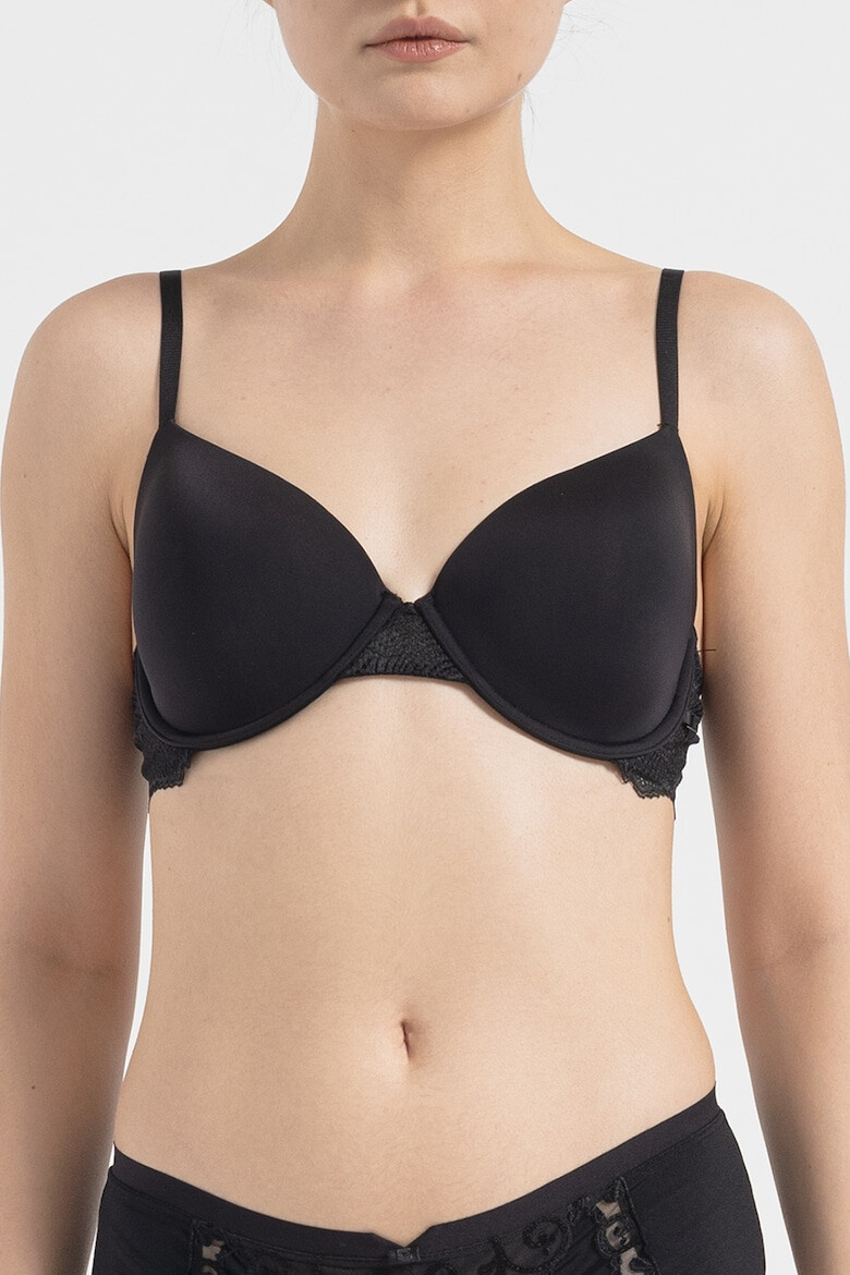 CALVIN KLEIN Sutien cu bretele ajustabile si garnituri de dantela - Pled.ro