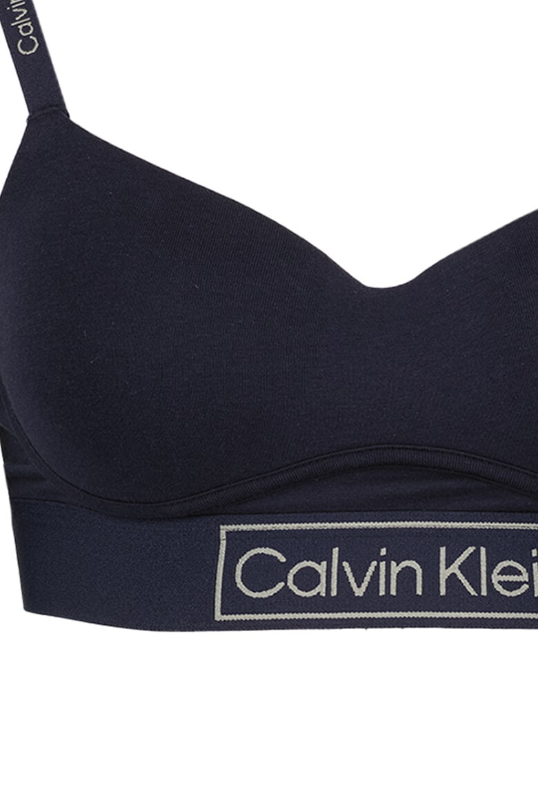 CALVIN KLEIN Sutien cu imprimeu logo si bretele ajustabile - Pled.ro