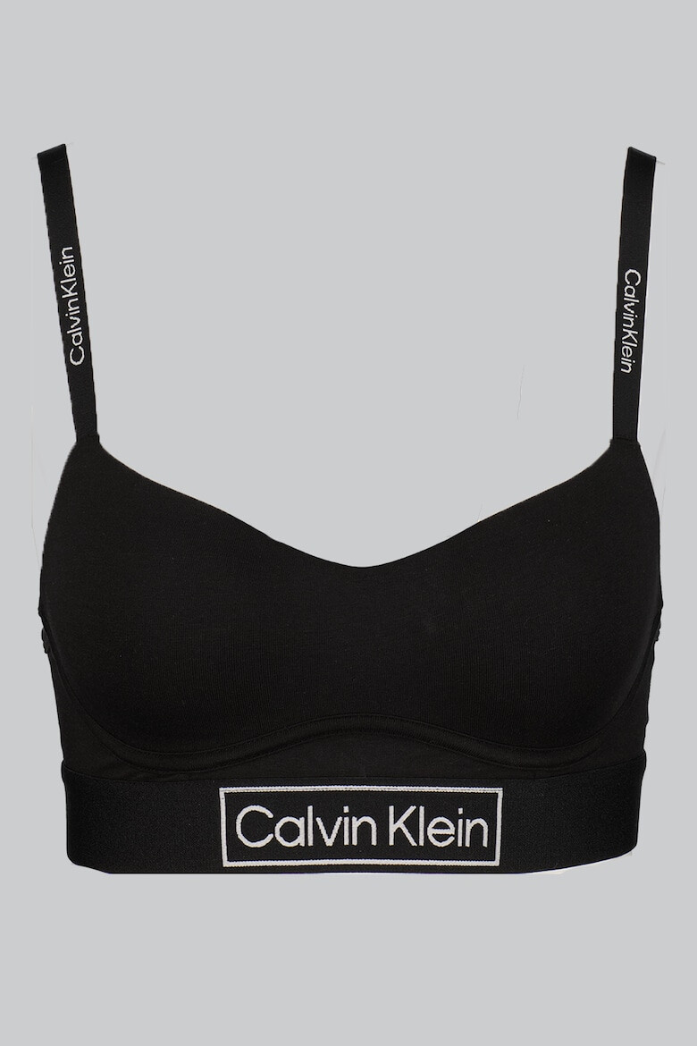 CALVIN KLEIN Sutien cu imprimeu logo si bretele ajustabile - Pled.ro