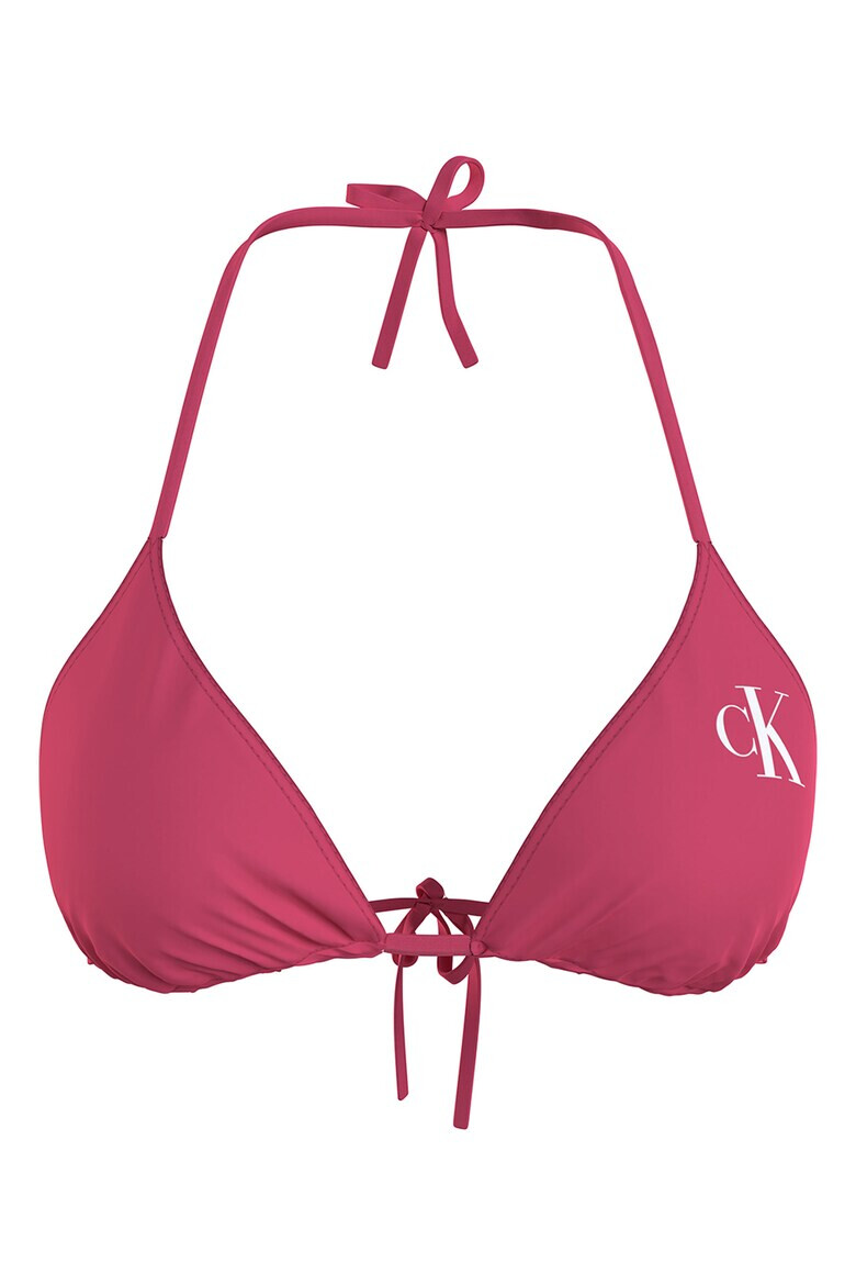 CALVIN KLEIN Sutien de baie cu cupe triunghiulare si logo - Pled.ro