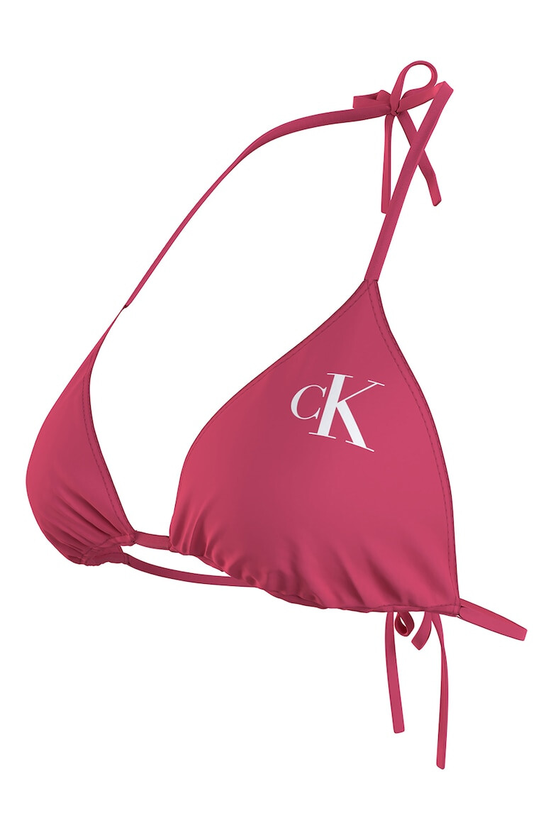 CALVIN KLEIN Sutien de baie cu cupe triunghiulare si logo - Pled.ro