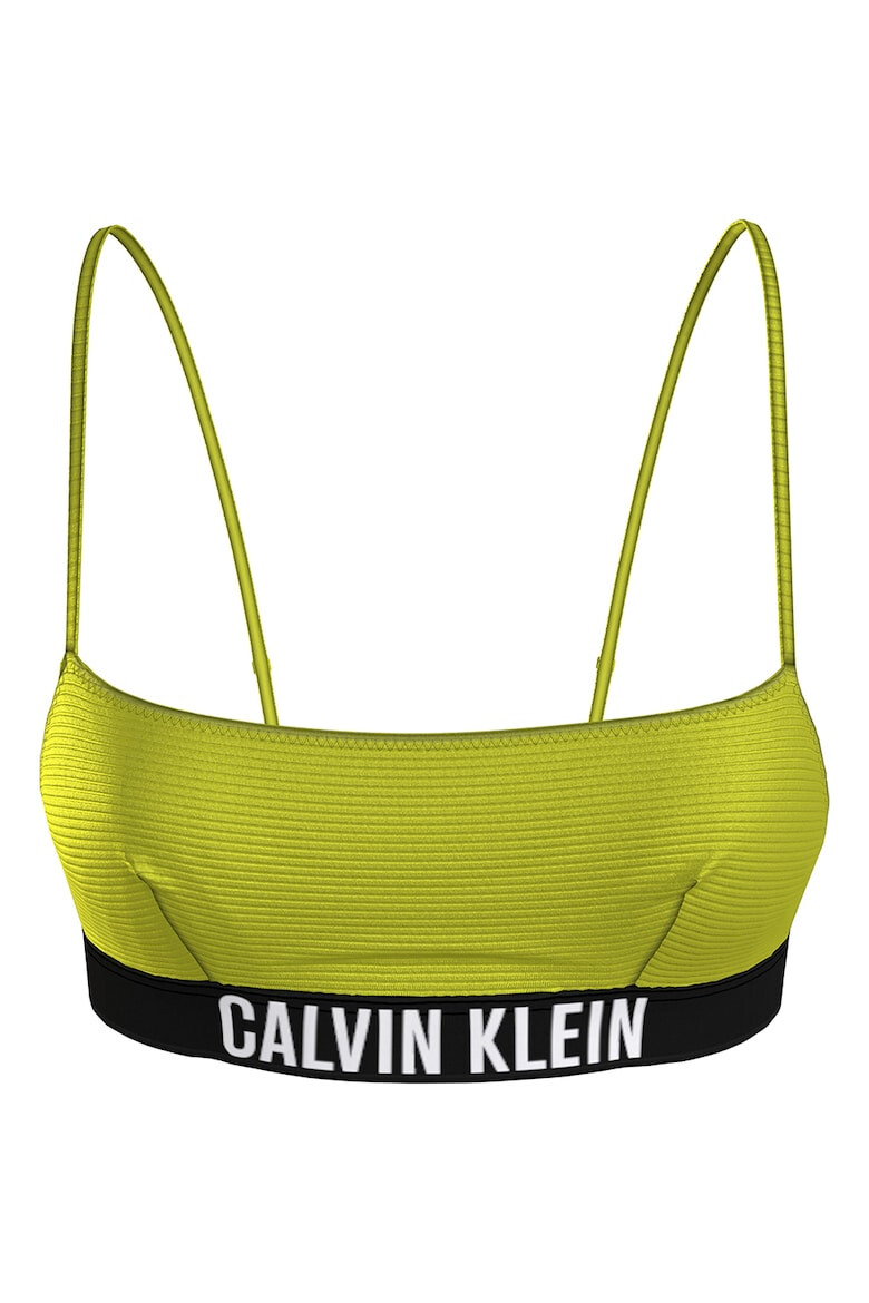 CALVIN KLEIN Sutien de baie cu striatii si banda logo - Pled.ro