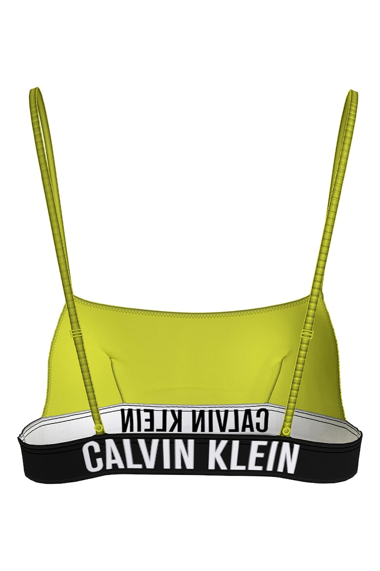 CALVIN KLEIN Sutien de baie cu striatii si banda logo - Pled.ro