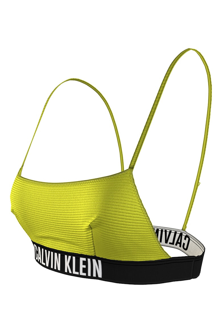 CALVIN KLEIN Sutien de baie cu striatii si banda logo - Pled.ro