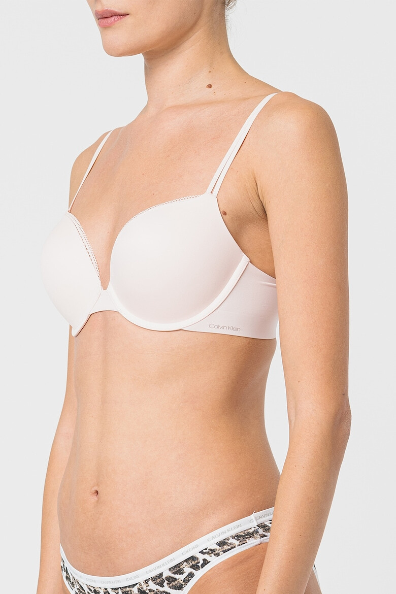 CALVIN KLEIN Sutien push-up cu garnituri tricotate de dantela - Pled.ro