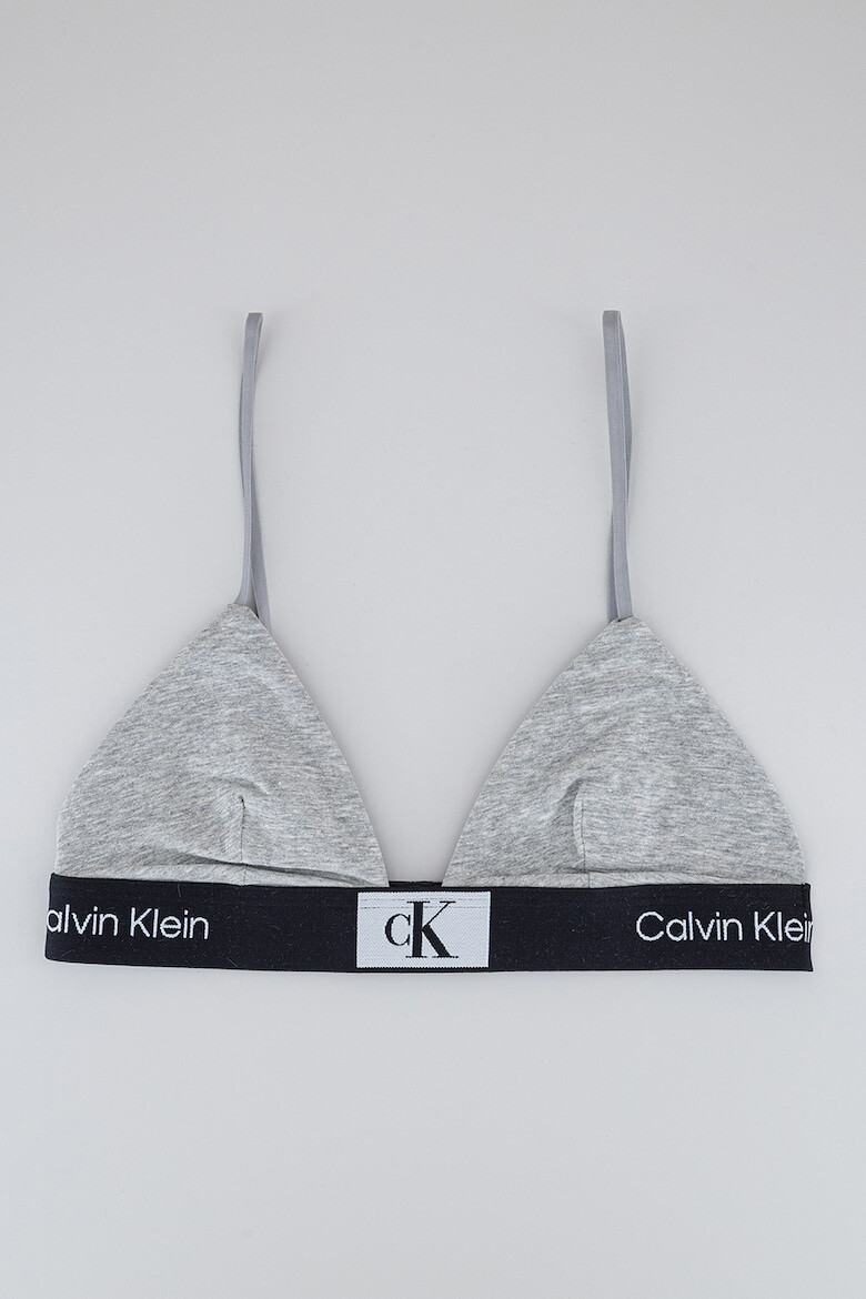 CALVIN KLEIN Sutien triunghiular cu banda logo - Pled.ro