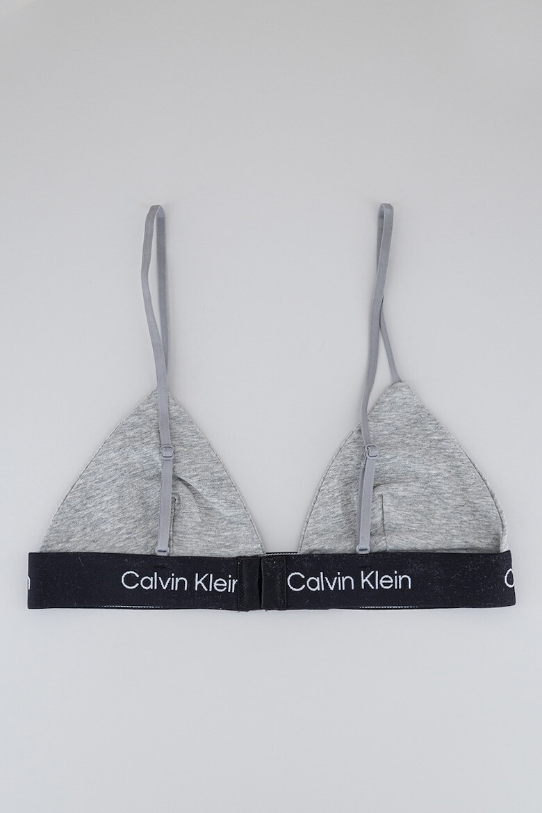 CALVIN KLEIN Sutien triunghiular cu banda logo - Pled.ro