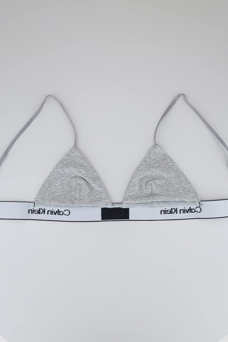 CALVIN KLEIN Sutien triunghiular cu banda logo - Pled.ro