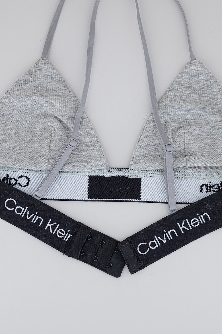 CALVIN KLEIN Sutien triunghiular cu banda logo - Pled.ro