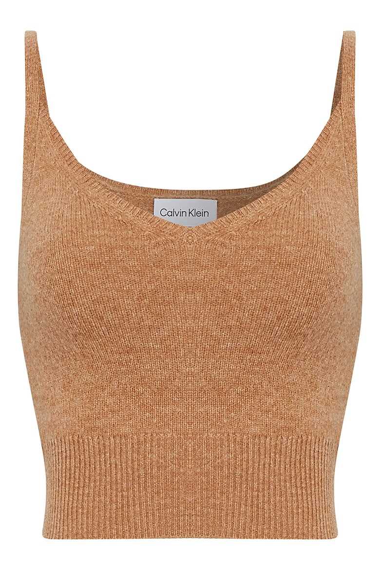 CALVIN KLEIN Top crop din lana - Pled.ro