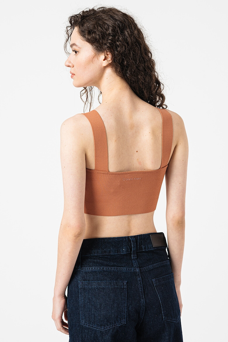 CALVIN KLEIN Top crop tricotat - Pled.ro