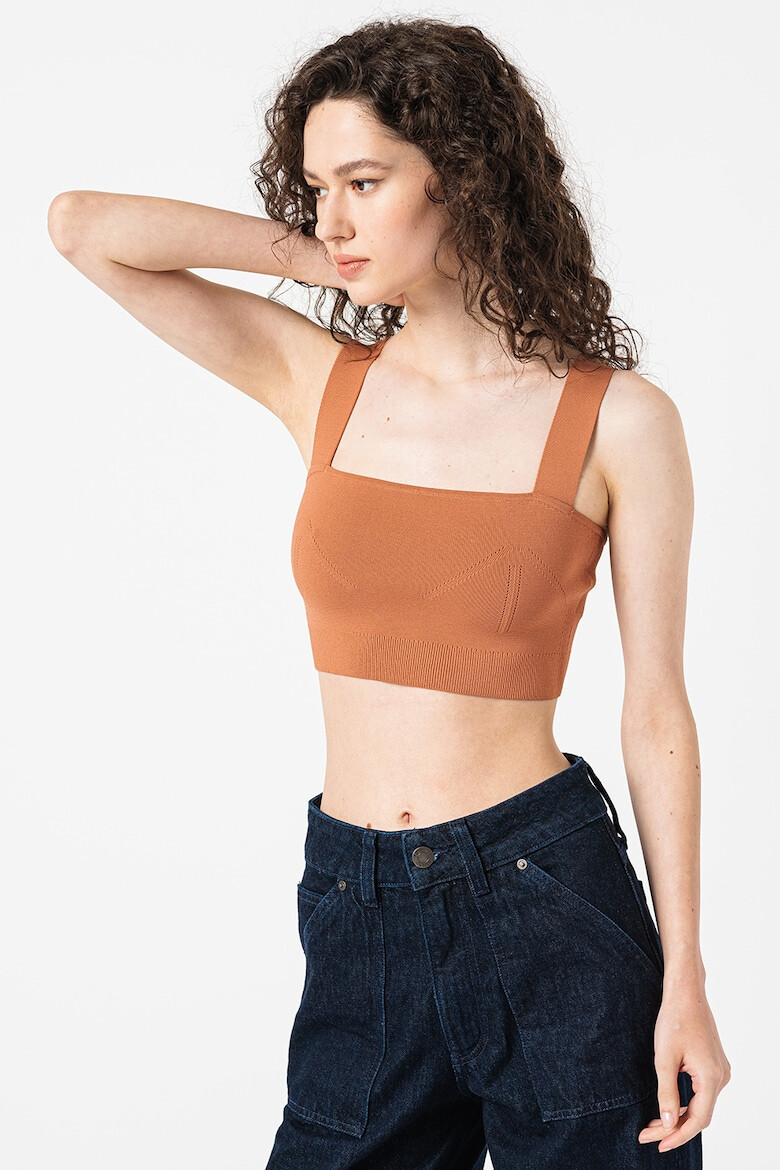 CALVIN KLEIN Top crop tricotat - Pled.ro