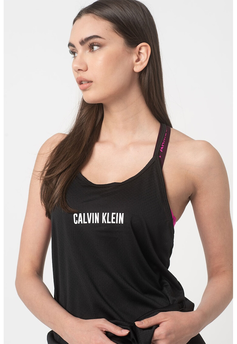 CALVIN KLEIN Top cu imprimeu logo pentru fitness - Pled.ro