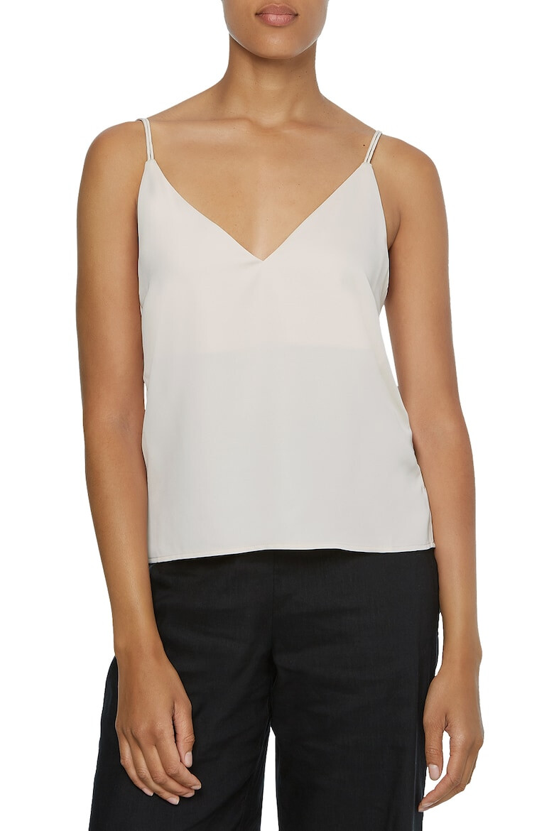 CALVIN KLEIN Top vaporos slim fit cu decolteu in V - Pled.ro