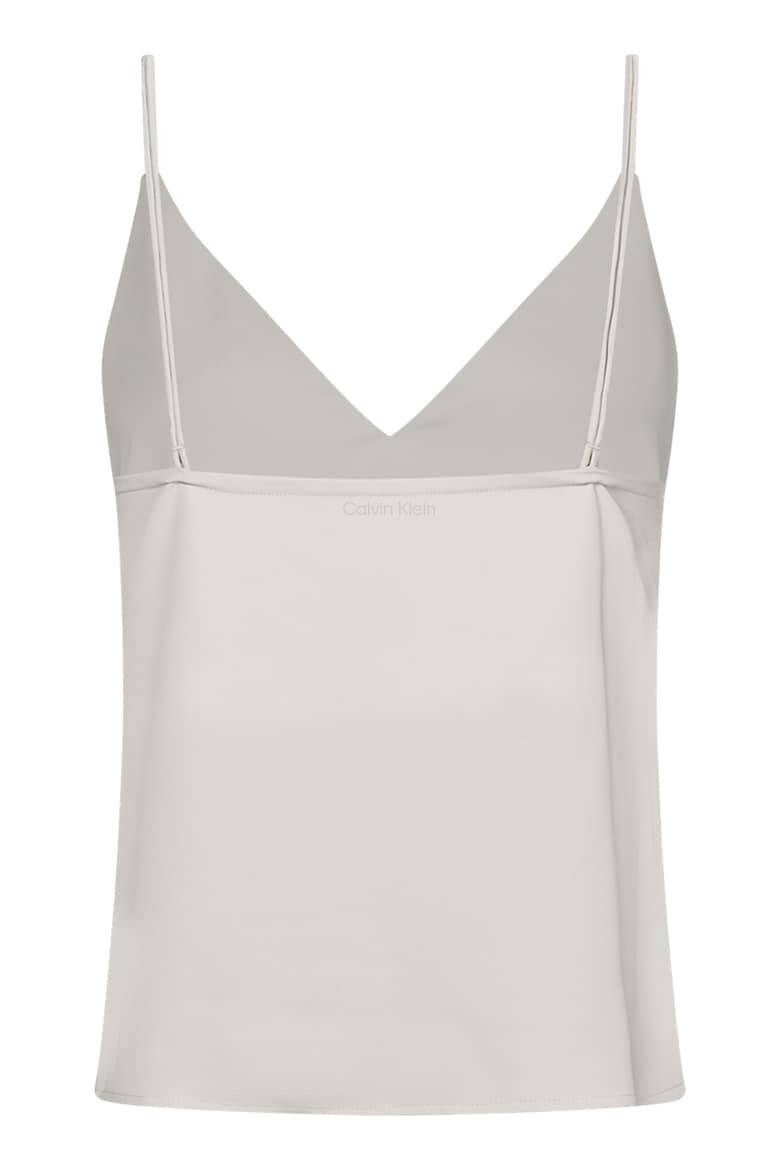 CALVIN KLEIN Top vaporos slim fit cu decolteu in V - Pled.ro