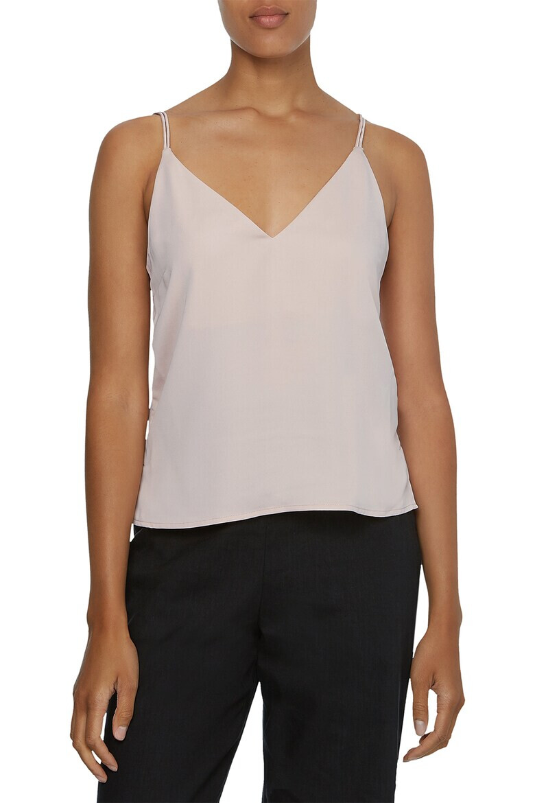 CALVIN KLEIN Top vaporos slim fit cu decolteu in V - Pled.ro