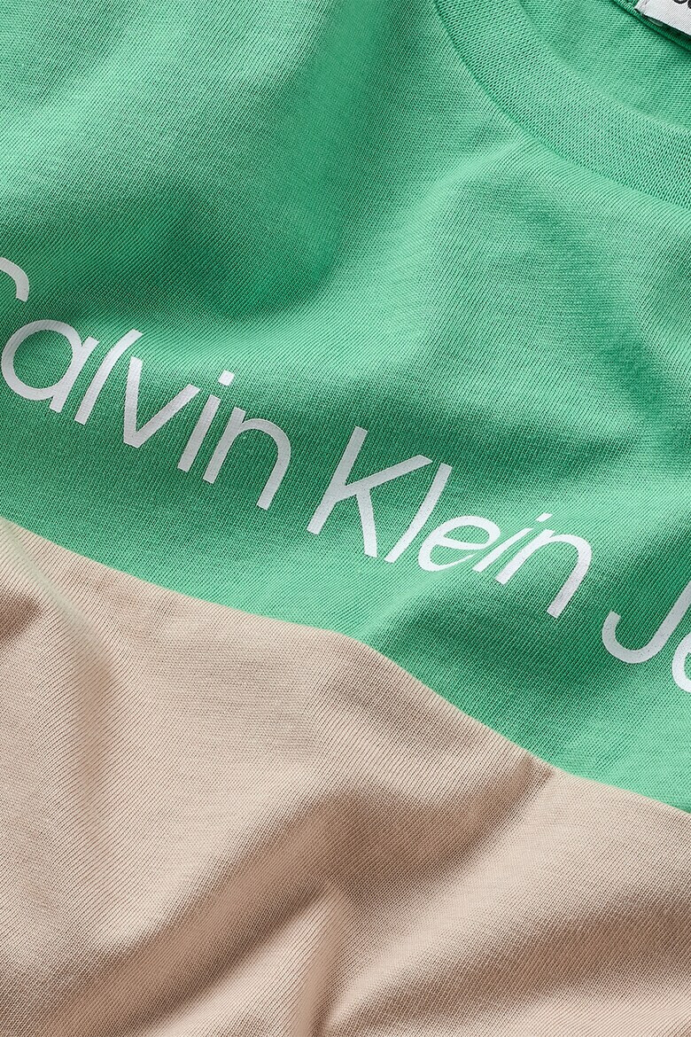 CALVIN KLEIN Tricou si pantaloni scurti din amestec de bumbac organic cu imprimeu logo - Pled.ro