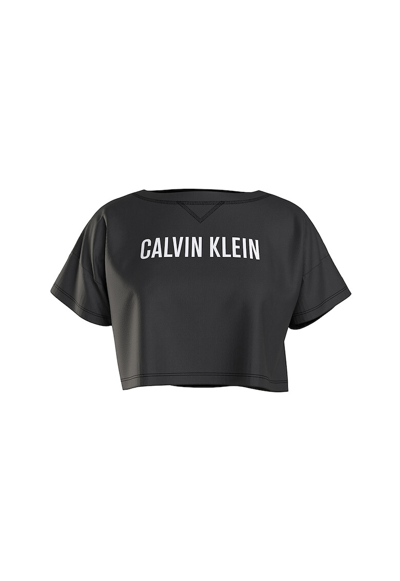 CALVIN KLEIN Tricou crop cu imprimeu logo - Pled.ro