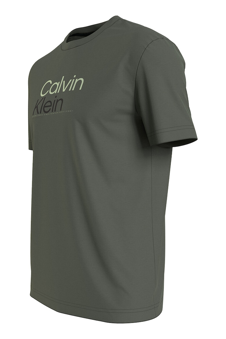 CALVIN KLEIN Tricou cu decolteu la baza gatului si imprimeu logo - Pled.ro