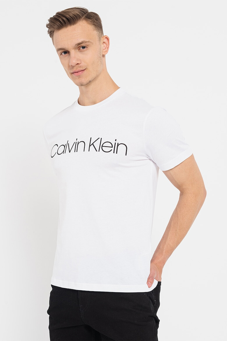 CALVIN KLEIN Tricou cu decolteu la baza gatului si logo - Pled.ro