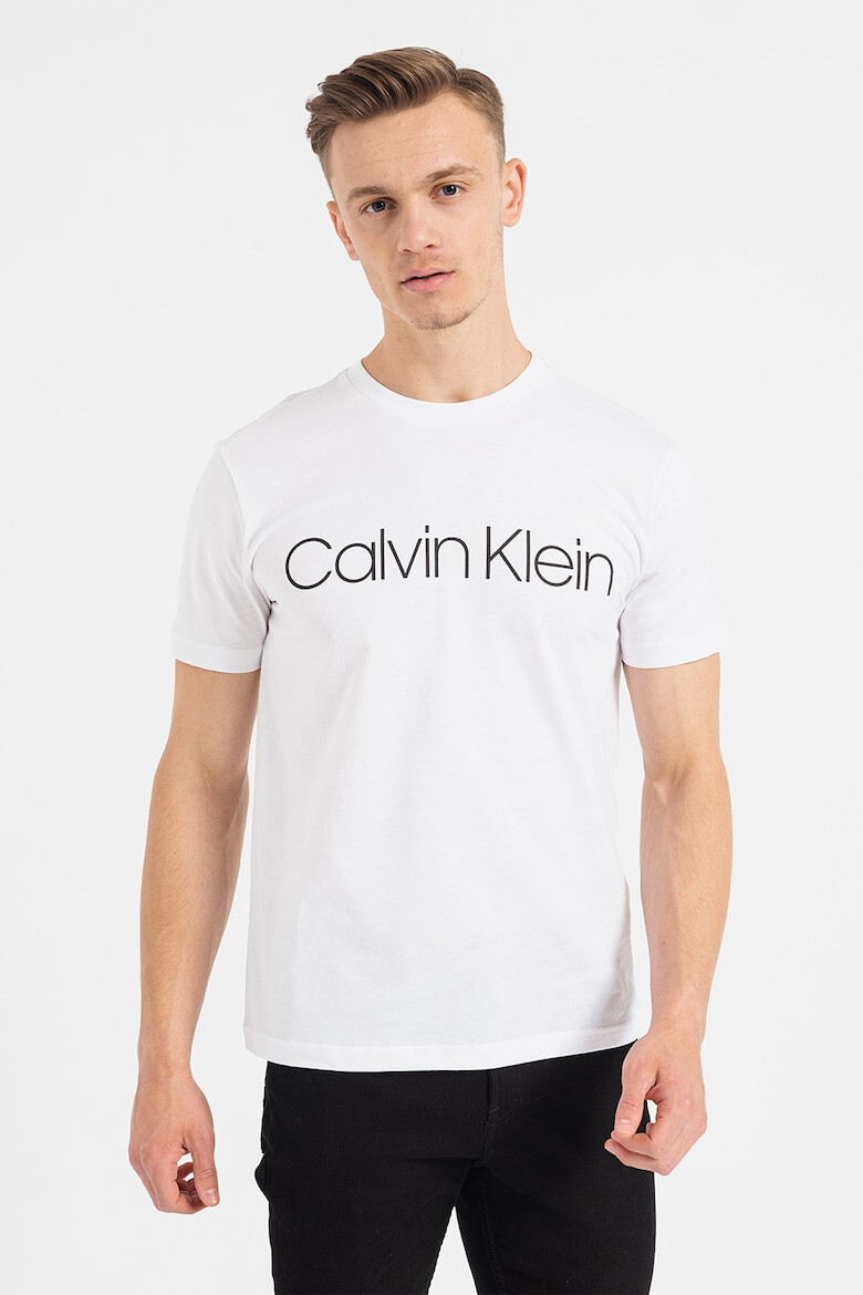 CALVIN KLEIN Tricou cu decolteu la baza gatului si logo - Pled.ro