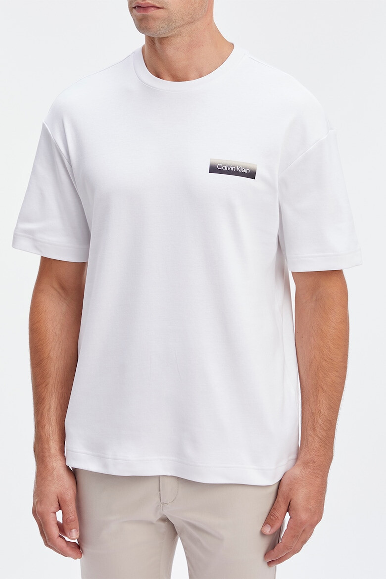 CALVIN KLEIN Tricou cu imprimeu si maneci cazute - Pled.ro