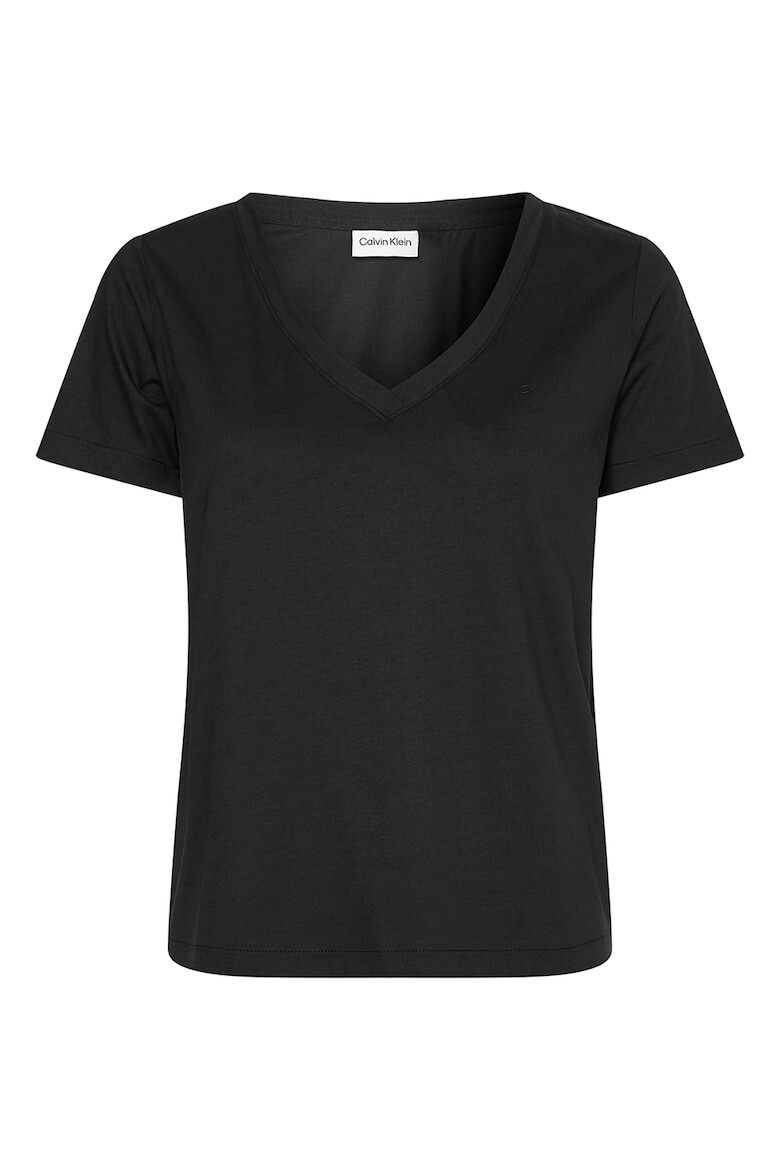 CALVIN KLEIN Tricou de bumbac cu decolteu in V - Pled.ro