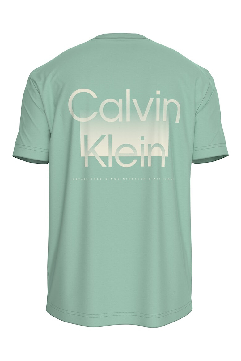 CALVIN KLEIN Tricou din bumbac cu decolteu la baza gatului - Pled.ro