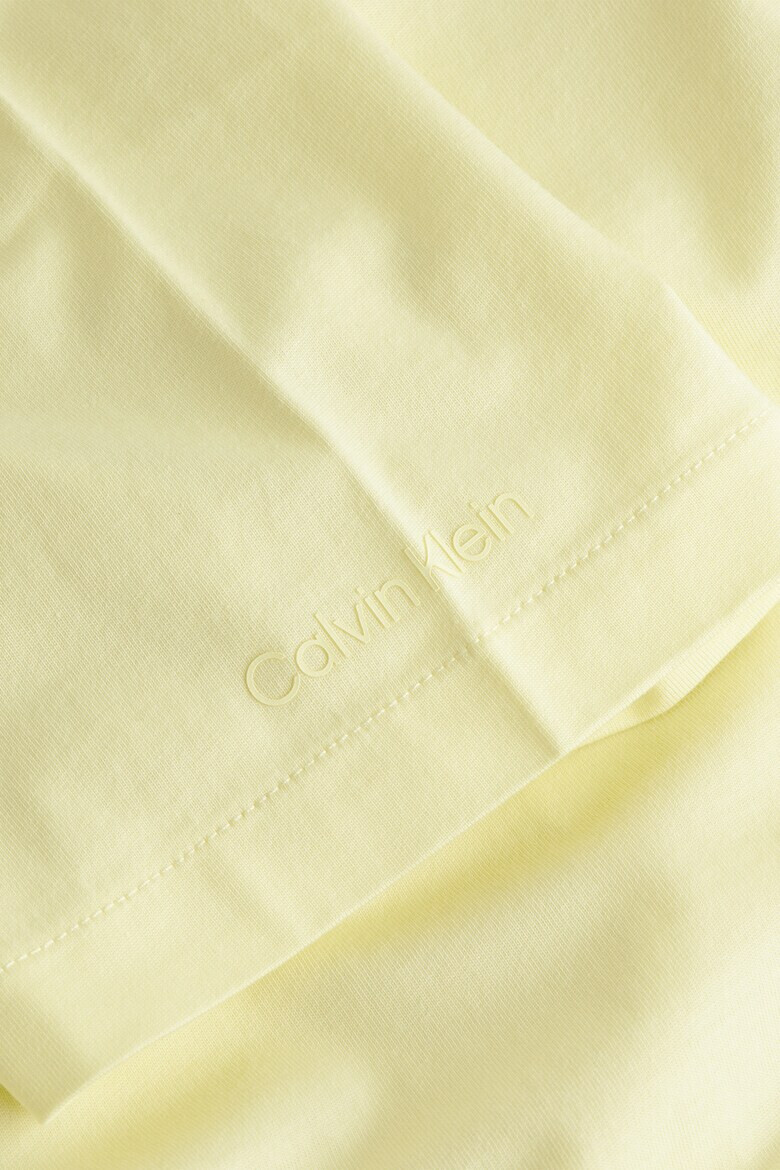 CALVIN KLEIN Tricou de bumbac organic cu decolteu la baza gatului - Pled.ro