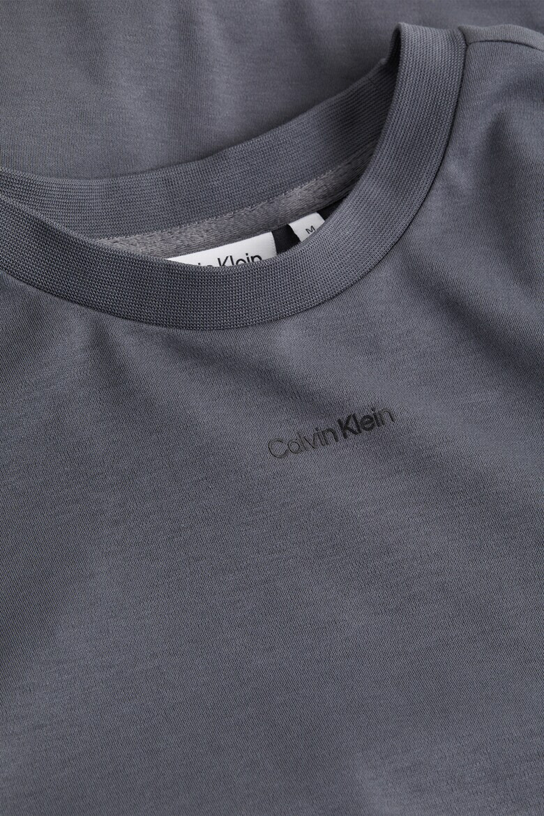 CALVIN KLEIN Tricou de bumbac organic cu decolteu la baza gatului - Pled.ro