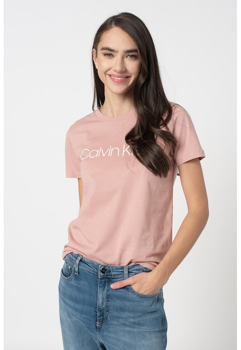 CALVIN KLEIN Tricou de bumbac organic cu imprimeu logo - Pled.ro