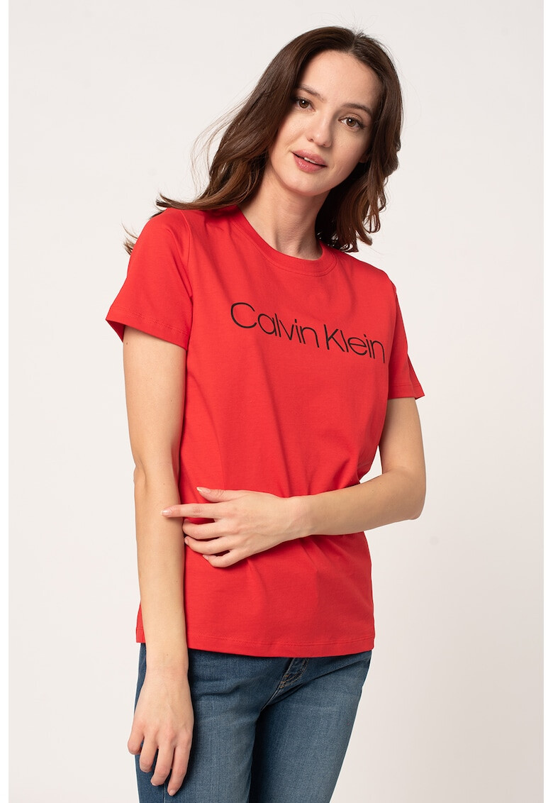 CALVIN KLEIN Tricou de bumbac organic cu imprimeu logo - Pled.ro