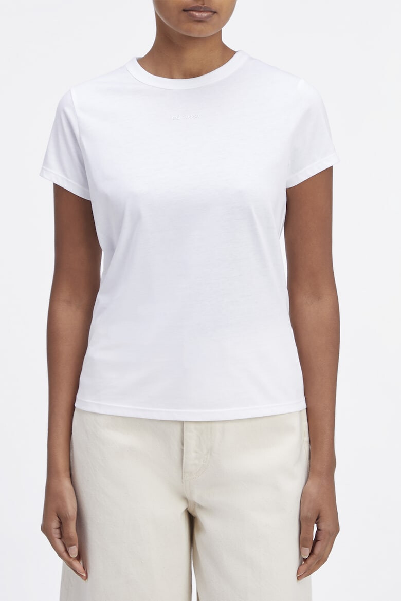 CALVIN KLEIN Tricou de bumbac organic cu detaliu logo - Pled.ro