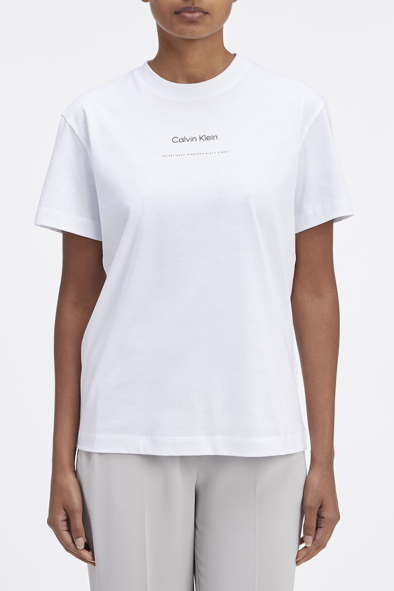 CALVIN KLEIN Tricou de bumbac organic cu imprimeu logo - Pled.ro