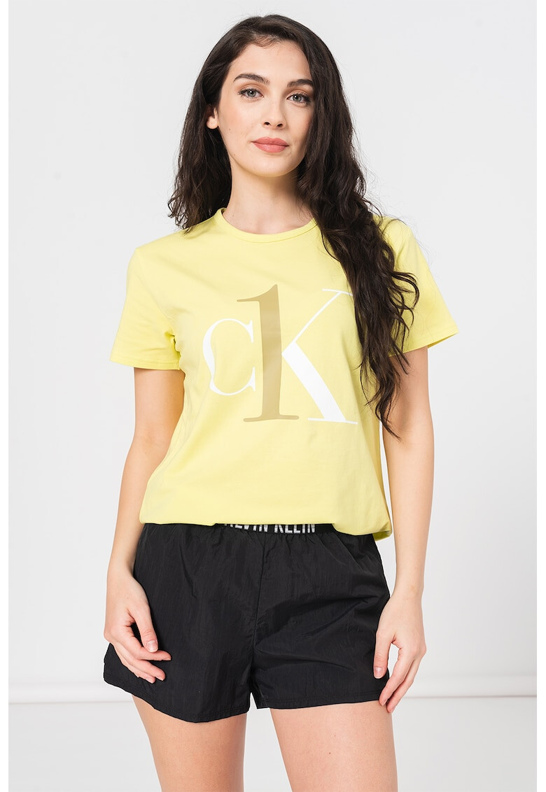 CALVIN KLEIN Tricou de casa regular fit cu imprimeu logo supradimensionat - Pled.ro