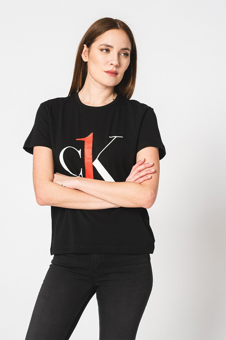 CALVIN KLEIN Tricou de casa regular fit cu imprimeu logo supradimensionat - Pled.ro