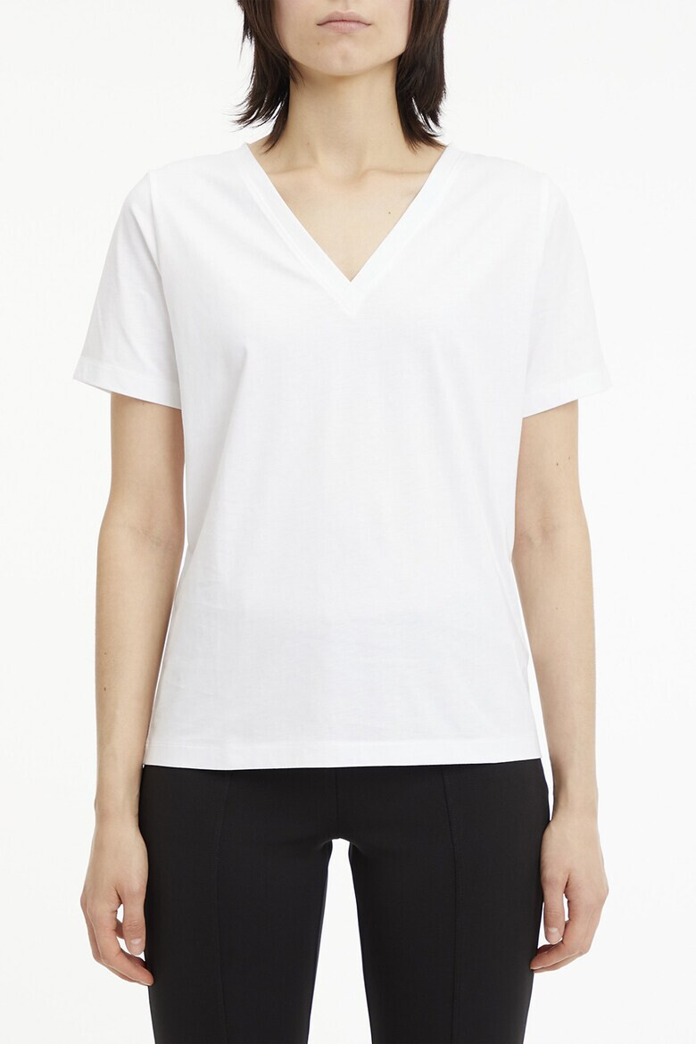 CALVIN KLEIN Tricou din bumbac cu decolteu in V - Pled.ro