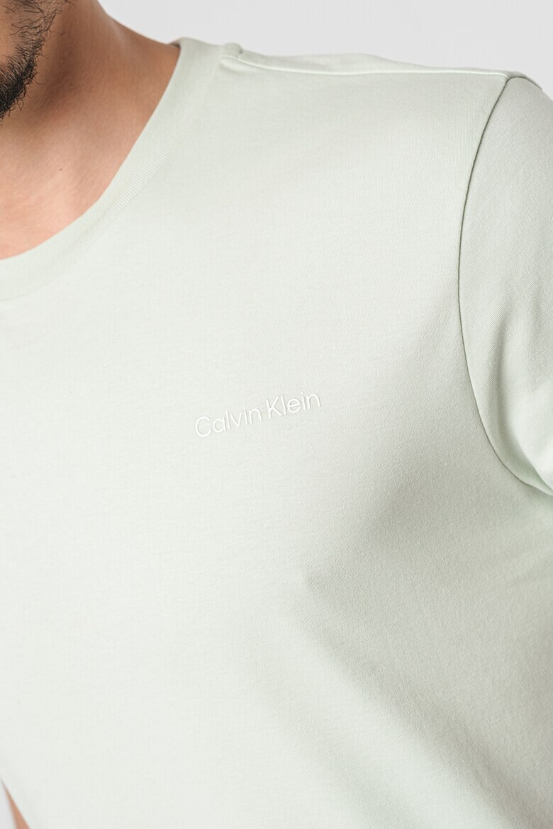 CALVIN KLEIN Tricou din bumbac cu decolteu la baza gatului - Pled.ro