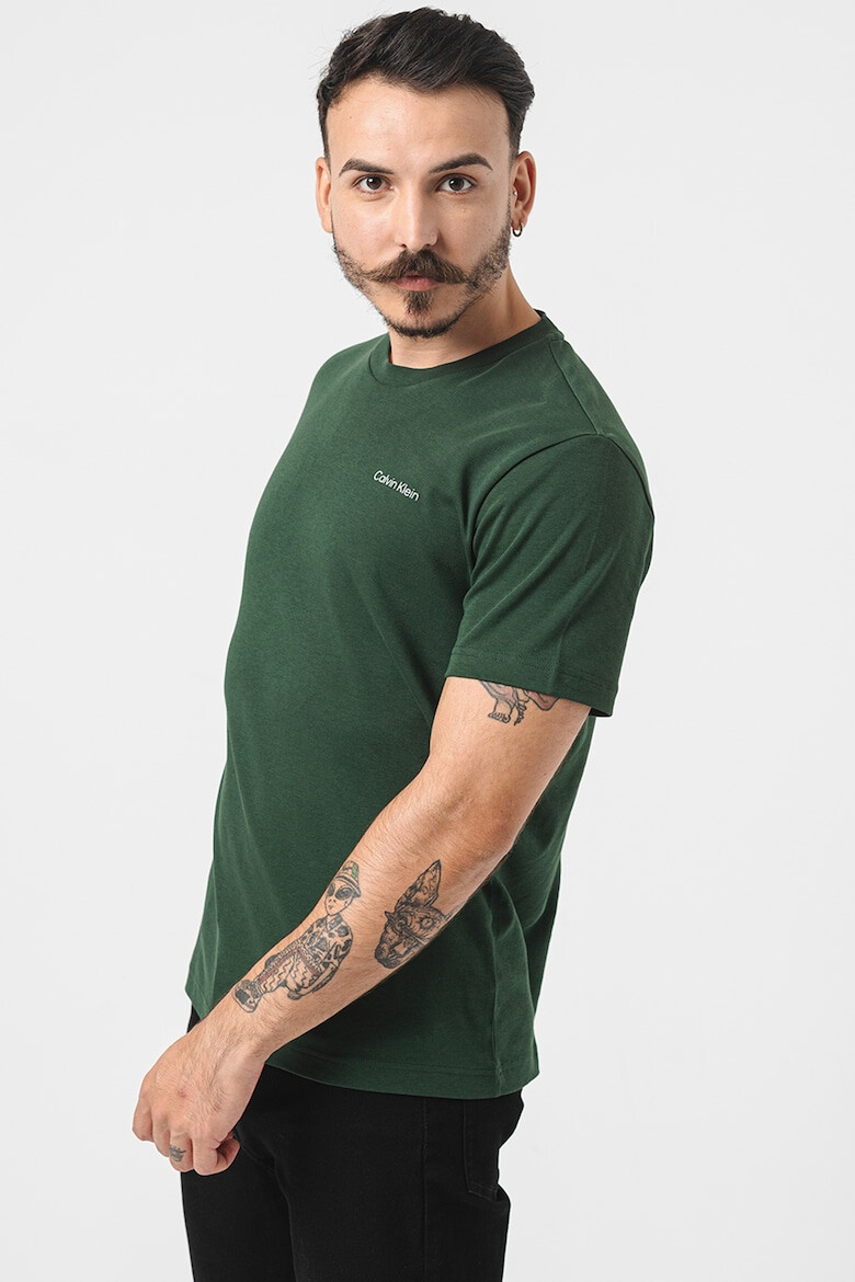 CALVIN KLEIN Tricou din bumbac cu decolteu la baza gatului - Pled.ro