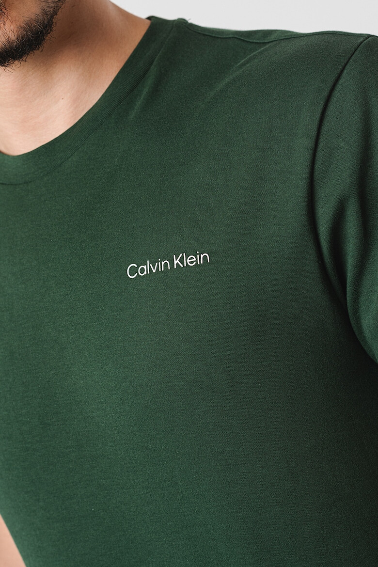 CALVIN KLEIN Tricou din bumbac cu decolteu la baza gatului - Pled.ro