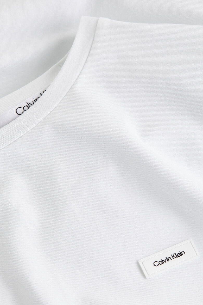 CALVIN KLEIN Tricou din bumbac cu decolteu la baza gatului - Pled.ro