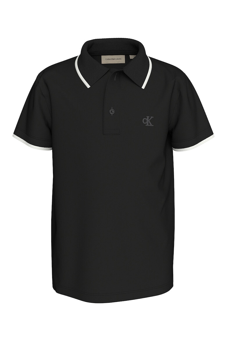 CALVIN KLEIN Tricou polo cu detaliu logo brodat - Pled.ro