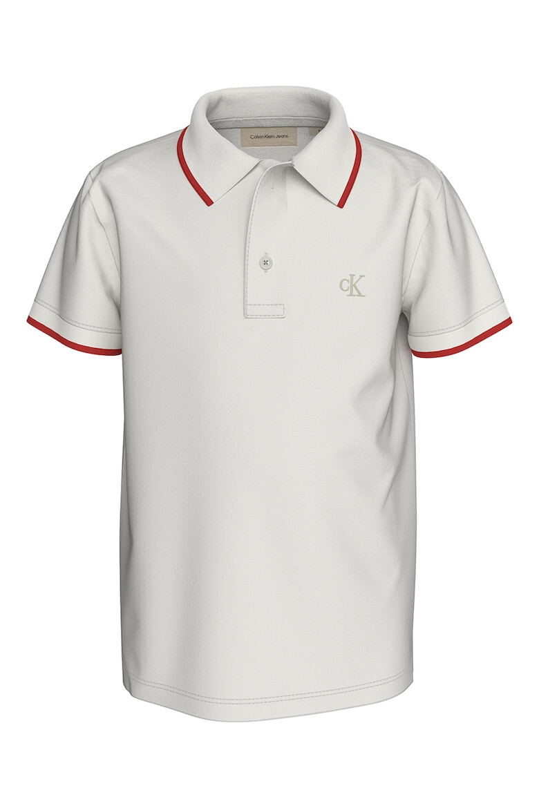 CALVIN KLEIN Tricou polo cu detaliu logo brodat - Pled.ro