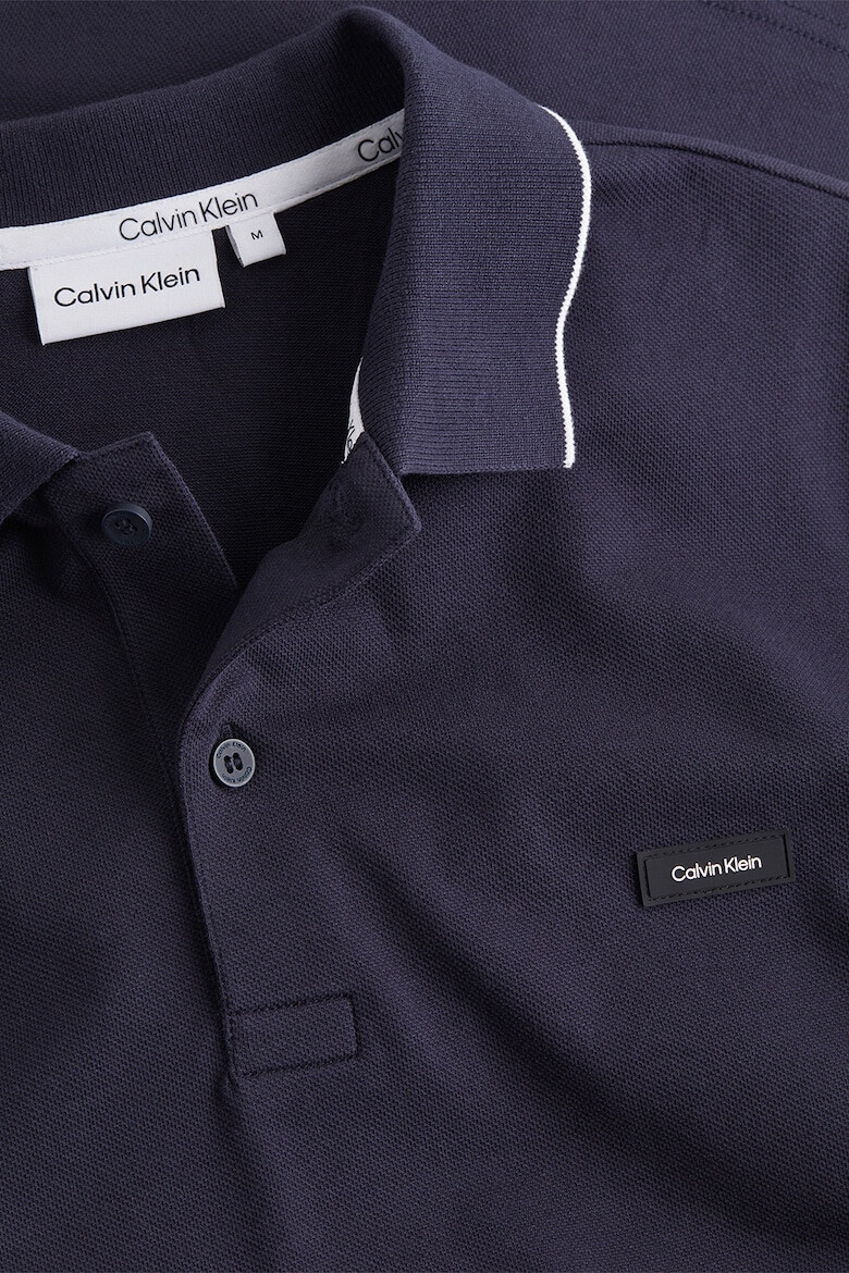 CALVIN KLEIN Tricou polo din amestec de bumbac organic - Pled.ro