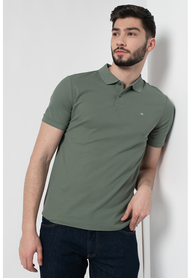 CALVIN KLEIN Tricou slim fit polo din bumbac organic - Pled.ro