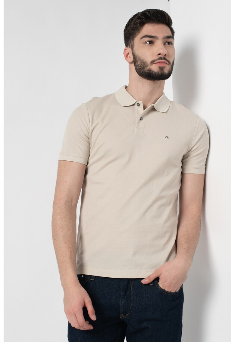 CALVIN KLEIN Tricou slim fit polo din bumbac organic - Pled.ro