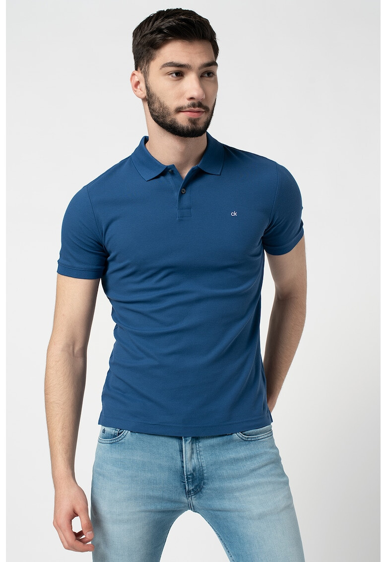 CALVIN KLEIN Tricou slim fit polo din bumbac organic - Pled.ro