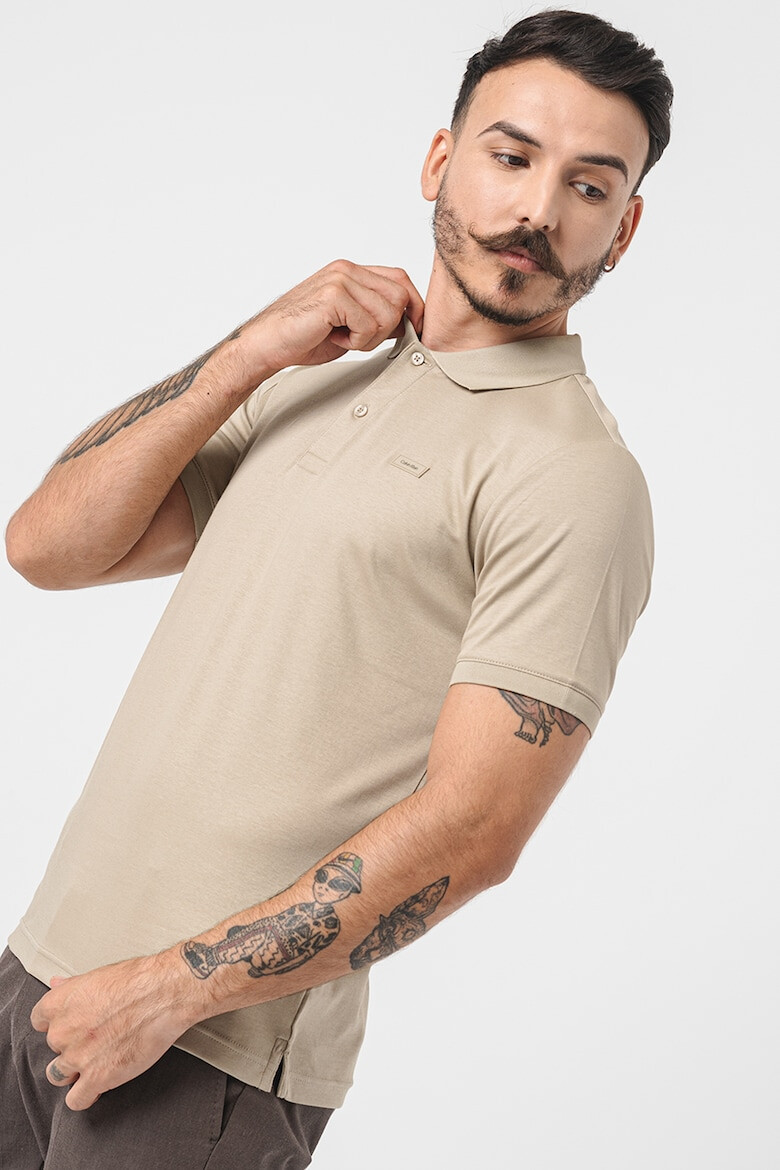 CALVIN KLEIN Tricou polo slim fit de bumbac organic - Pled.ro