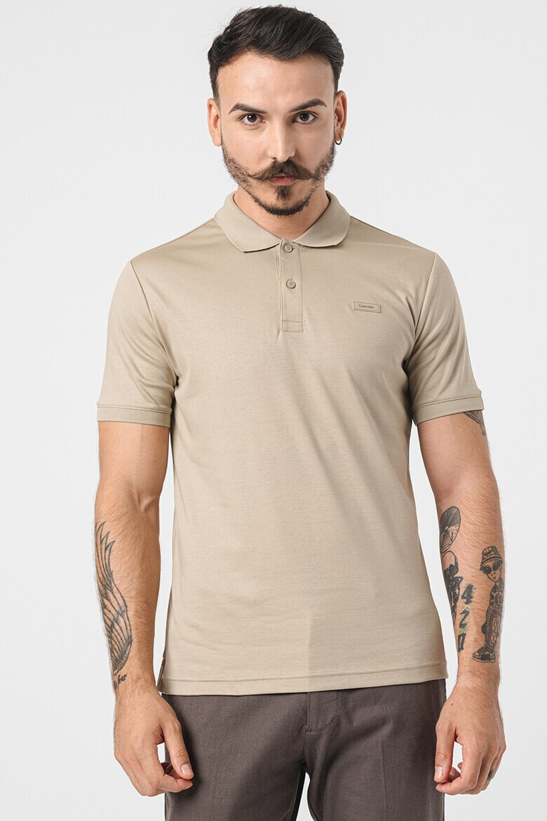 CALVIN KLEIN Tricou polo slim fit de bumbac organic - Pled.ro