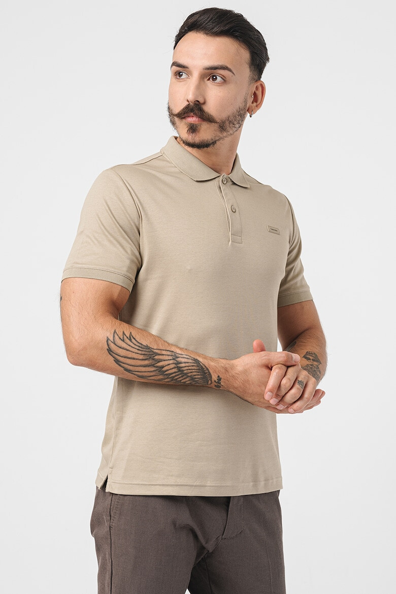 CALVIN KLEIN Tricou polo slim fit de bumbac organic - Pled.ro